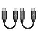 Futurizta Tech Zeus-X Short USB-C to USB-C Cable 2 Packs (0.33ft/0.1m) 60W 20V/3A Type-C Fast Charging Cable QC3.0 QC4.0 Compatible with Samsung, Google Pixel, iPad Pro, DAC, SSD