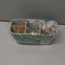 Bamboo Toothbrush Holder, 5 Compartments Tooth Brush Holder, Removable Toothbrush Stand, Bathroom Organiser for Home Green