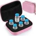 Teenyyou 6 Slots Insulin Peptide Fridge Carrying Case Vial Holder Storage Protector Bag, Fits Standard 10ml Vials, Insulin Cooler Travel Kits Case Organizer Diabetes Protector(Pink)