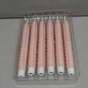 Pink Easter Flameless Taper Candles Pastel Flickering with Remote Timer, 3D Wick LED Spiral Wedding Candles Battery Operated 6 Pack Real Wax Home Birthday Spring Easter Decorations