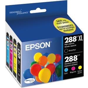 EPSON 288 DURABrite Ultra Ink High Capacity Black & Standard Color Cartridge Combo Pack (T288XL-BCS) Works with Expression XP-330, 430, 434, 340, 440, 446