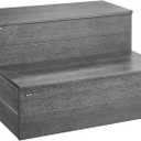 VEVOR Hot Tub Steps, 2-Step Spa Outdoor Stairs, Heavy Duty 25 inch Wide HIPS Above-Ground/Inflatable Pool Step with 600 lbs Weight Capacity, Multi-Use for Porch, Patio, Deck, Campers, Graphite Gray