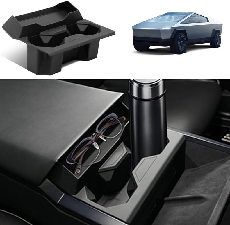Car Cup Holder Insert with Glasses Holder for Tesla Cybertruck 2023 2024 2025 Cyber Truck Accessories