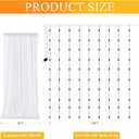 Fomcet Tulle Backdrop Curtains with Lights String White 10FT X 8FT Sheer Curtain with Lights Tulle Curtains Backdrop for Wedding Birthday Party Baby Shower Photo Shoot (2 Panels 5x8FT)