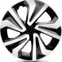 Universal15 inch Hubcaps Exterior Accessories for Car Black Carbon/Silver Wheel Cover Set of 4 Fits Toyota Corolla Honda Volkswagen Chevy Chevrolet Mazda Dodge Ford and Most Cars