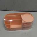 Kawaii Stationery Storage Box Makeup Organizer with 2 Drawers, Kawaii Pen Organizer with Stickers DIY Fun, Desk Organizers and Accessories with 5 Compartments for Teen Girls Office Art Supplie (Large, White)