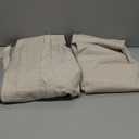 100% Blackout Shield Linen Blackout Curtains for Bedroom 84 Inches Long, Back Tab/Rod Pocket Living Room Drapes, Thermal Insulated Blackout Curtains 2 Panels Set, 50" W x 84" L, Oatmeal