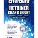 Efferdent Retainer Cleaner Tablets for Aligners, Mouth Guards & Night Guards, Clean & Bright, 120 Count, 3-Minute Daily Retainer Cleaner, Tough Stain & Odor Remover for Dental Appliances