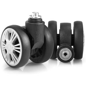 Zoofen Luggage Replacement Wheels 2 pcs Suitcase Replacement Wheels Wear-Resistant Luggage Wheels for Most Suitcase Repair Silver