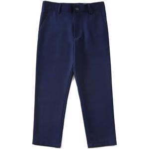 Boys Dress Pants for Wedding Toddler Kids School Uniforms Pants with Adjustable Waist Blue Size /, 10