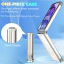 for Moto Razr Ultra 2026/2025 Case, Motorola Razr Ultra 2025/2026 Magnetic Cover Compatible with MagSafe, Built-in Fastener [Prevents Case Slipping Out] Anti-Yellowing Phone Case (Clear)