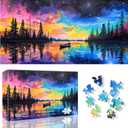 1000 Piece Jigsaw Puzzles for Adults -Ethereal VoyageIrregular Shaped Pieces for Challenging Fun, No Dust Oversize Starry Sky Artistic Puzzle, Gifts for Family Game Night 31.5 x 16 inch