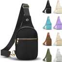 VOROLO Large Sling BagCrossbody Waist Pack Sling Bag Women Sling Chest Bag with Ajustable Strap Small Trendy Sling Crossbody Bag Black 03