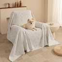 MYSKY HOME Chair Covers Armchair, Recliner Chair Cover Beige Couch Cover, Sofa Covers for Sectional Sofa L Shape Oversized Couch Covers Protector for Dogs Pets Couch Throw Slipcover Washable, 71"X91"