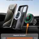 A2C One-Lock Ultra Safe iPhone 15 Pro Max Case – Compatible with One-Lock Car/Bike/Motorcycle Mounts, Eco-Friendly 2X Thick Military-Grade Drop Protection, Stable & Secure – Black & Ring Kickstand