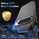 Jiunai for Google Pixel 9 Pro Case Pixel 9 Case Heavy Duty Port Protection Shockproof Dual Layer Tough Dust Proof Rugged Protective Cover Phone Case for Google Pixel 9 Pixel 9 Pro 5G 6.3 2024 Black