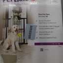 MidWest Homes for Pets 39-Inch High Walk-Thru Pressure Mounted Steel Dog Gate, Expands to 38 Inches Wide, Includes 3-inch Extensions, Textured Graphite