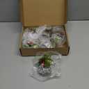 6 Pcs 4.3 Inch Mistletoe Crystal Christmas Ornament Jewel Wedding Christmas Acrylic Kissing Ball Hanging Mistletoe Ornament for Christmas Tree Home Christmas Party Supplies Xmas Gifts