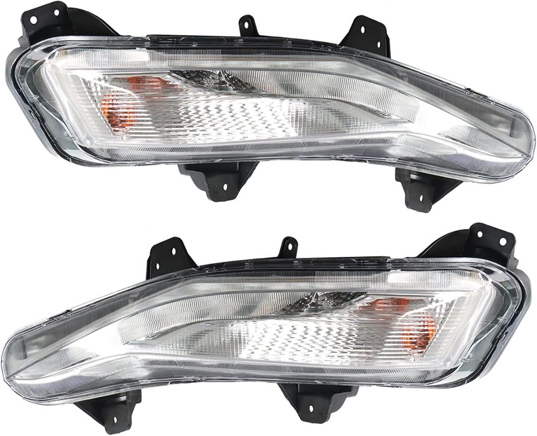 labwork Fog Lights Assembly Replacement for Malibu 2019-2024 Daytime Running Light Turn Signal Lamp Left+Right Side (Passenger & Driver Side)
