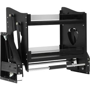 30 Inch Pull Down Cabinet Organizer - 2 Tier Kitchen Shelf with Large Storage Space. Ideal Spice Rack Organizer for Kitchen Cabinets. Includes Installation Video and Instructions.