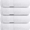 Infinitee Xclusives White Hand Towels for Bathroom - Set of 6 (16x28 inches) 600 GSM, 100% Cotton Ultra Soft, Quick Drying, Hotel Quality Hand Towel Set (Brilliant White, Hand Towels)