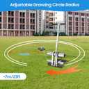 Court Line Tape Machine, Hand Pushed Basketball Court Line Striping Machine, Field Line Striping Marking Machine, Floor Paint Tape Applicator for Parking Lots, Driveway, Playground