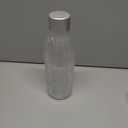 Glass Carbonating Bottle 1L Silver - Compatible Only With MySoda Glassy Sparkling Water Maker - Quick-Lock Reusable Bottle - Lid and Base Made of Aluminium - BPA Free