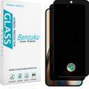 2 Pack Privacy Screen Protector for Samsung Galaxy S24 FE Anti Spy Private Tempered Glass, Support Fingerprint Unlock, Anti Scratch, Bubble Free (Black)