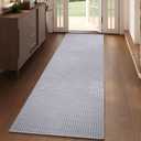 YDKGL 2x6 ft Kitchen Runner Rug Mat Non Slip Boho Woven Hallway Runner Washable, Soft Long Entryway Laundry Hall Floor Runners Rugs Carpet for Indoor Backdoor Bedroom Kitchen Living Room, Gray