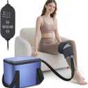 Ice Machine for Knee After Surgery, Portable Cold Therapy Machine with Timer, Silent Pump, Pain Relief System, Comfort Pad for Knees Waist Elbows Hip and Ankle, Dad Gifts & Mom Gifts, Blue