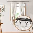 50 Packs Black Metal Curtain Rings with Eyelets, 1 inch Inner Diameter Drapery Rings Apply for Curtain Rods(Fits Up to 3/4-Inch Rod)