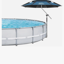 Above Ground Pool Umbrellas, Outdoor Pool Sunshade for Oval or Rectangular Swimming Pools, Multi-functional Patio Umbrella for Garden, Must have Pool Accessories