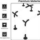 1 3/8'' Canopy Fittings for 8 Leg Carport Frame Parts, Black Canopy Pipe Fittings with Eye Bolts, Carport Frame Kit Low Peak Connectors with 156 Degree Angle (20Pcs)