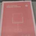 Ruacq Vanity Mirror with Lights, Height & Brightness Adjustable, Rechargeable 4000mAh Lighted Makeup Mirror with Magnification 1X/10X, 3 Color Lights & 360 Rotation (Matte Black-Table)