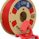 OVERTURE PLA Plus (PLA+) Filament 1.75mm, Stronger & More Durable, Professional Toughness 3D Printer Filament 1kg (2.2lbs), High Precision +/- 0.02mm, Tangle-Free (Red)