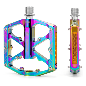 Bike Pedals 9/16 Inch - Bicycle Pedals with Reflectors - 3 Sealed Bearings MTB Pedals Wide Platform Pedals for Mountain Bike, BMX, Road Bike Pedals 2 pcs