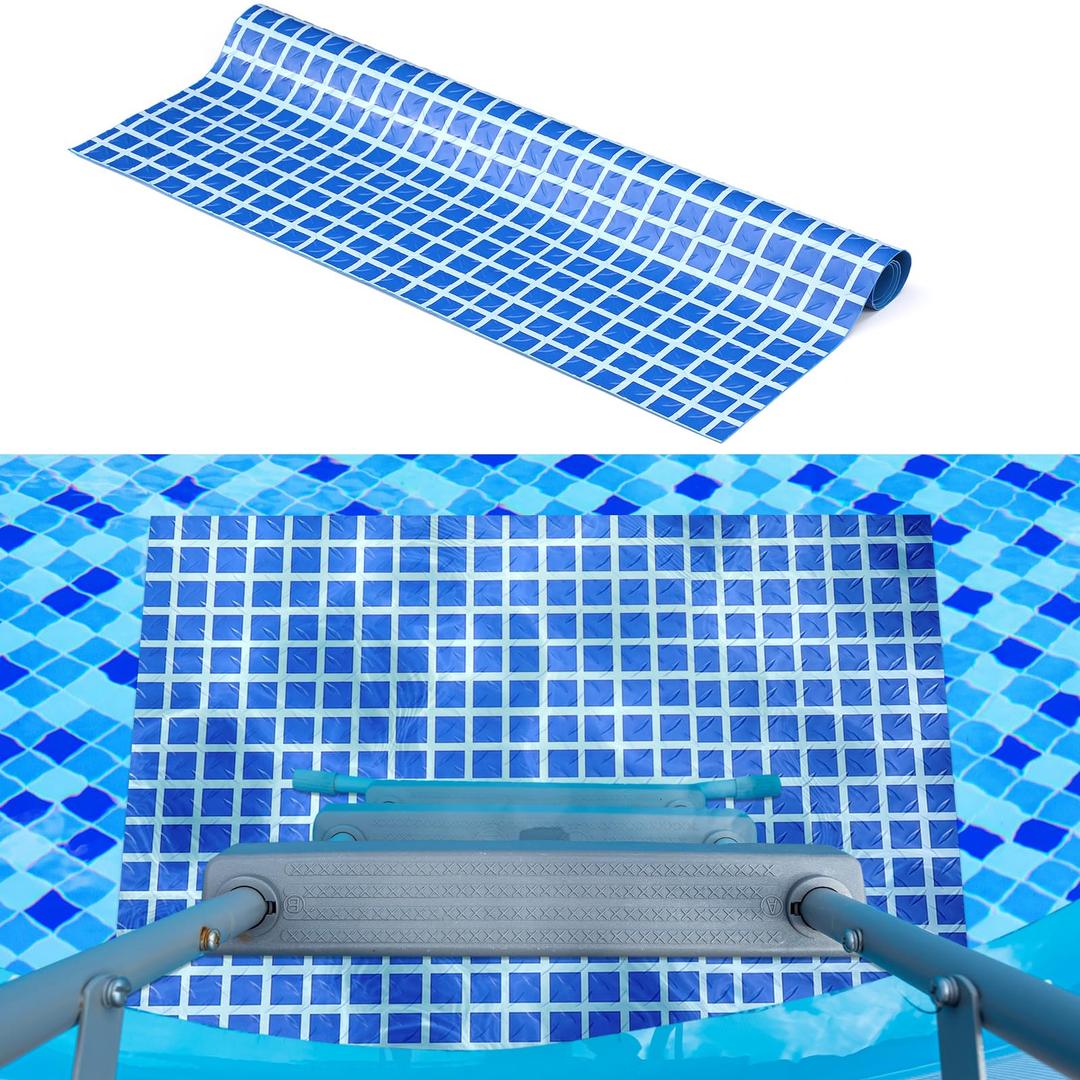 Drydiet Pool Ladder Mat for Above Ground Pools, Non-Slip, 36 x 36 Inch