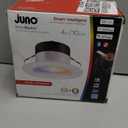 Juno RB4SC RGBW MW L/SKTWHIP M6 RetroBasics Smart Recessed LED Trim Kit, Tunable White 2700K - 5000K, RGBW Color Changing, Smooth Trim, Matte White, 4-Inch