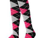 Mysocks Unisex Knee High Long Socks Argyle (8-11)