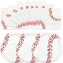 50pcs Baseball Plates and Napkins Party Supplies, Baseball Themed Birthday Party Decorations 7Inch Baseballs Dessert Plates Disposable Paper Dinnerware Tableware Set Baseballs Party Favors