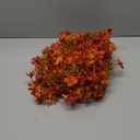 12 Pcs Artificial Hanging Mums Flowers Outdoor, Orange UV Resistant Fake Hanging Fall Plants for Outdoor Planter Patio Front Door Window Autumn Decoration (12, Orange)