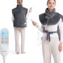 Bedsure Wrap Heating Pad for Neck and Shoulders and Back - Birthday Gifts for Men Women, Electric Heated Pad for Full Body, Fast Heating Extra Large 24"x38", ETL Certified, Grey