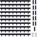 Pmango 10-Pack Galvanized Steel Landscape Lawn Edging - 4.5 inch Height Black Powder Coated Bendable Metal Strips - Hammer-in Edge Border - Yard Pathway Divider 40 inch Each(33Ft Total), #LYLB45BK-US