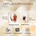 YOUR MOON Luxurious Summer/Spring Lightweight Mulberry Silk Comforter Queen Size,100% Natural Long Strand Silk Fill Duvet, Luxury Bedding, Cooling Rayon Derived from Bamboo Shell (White)