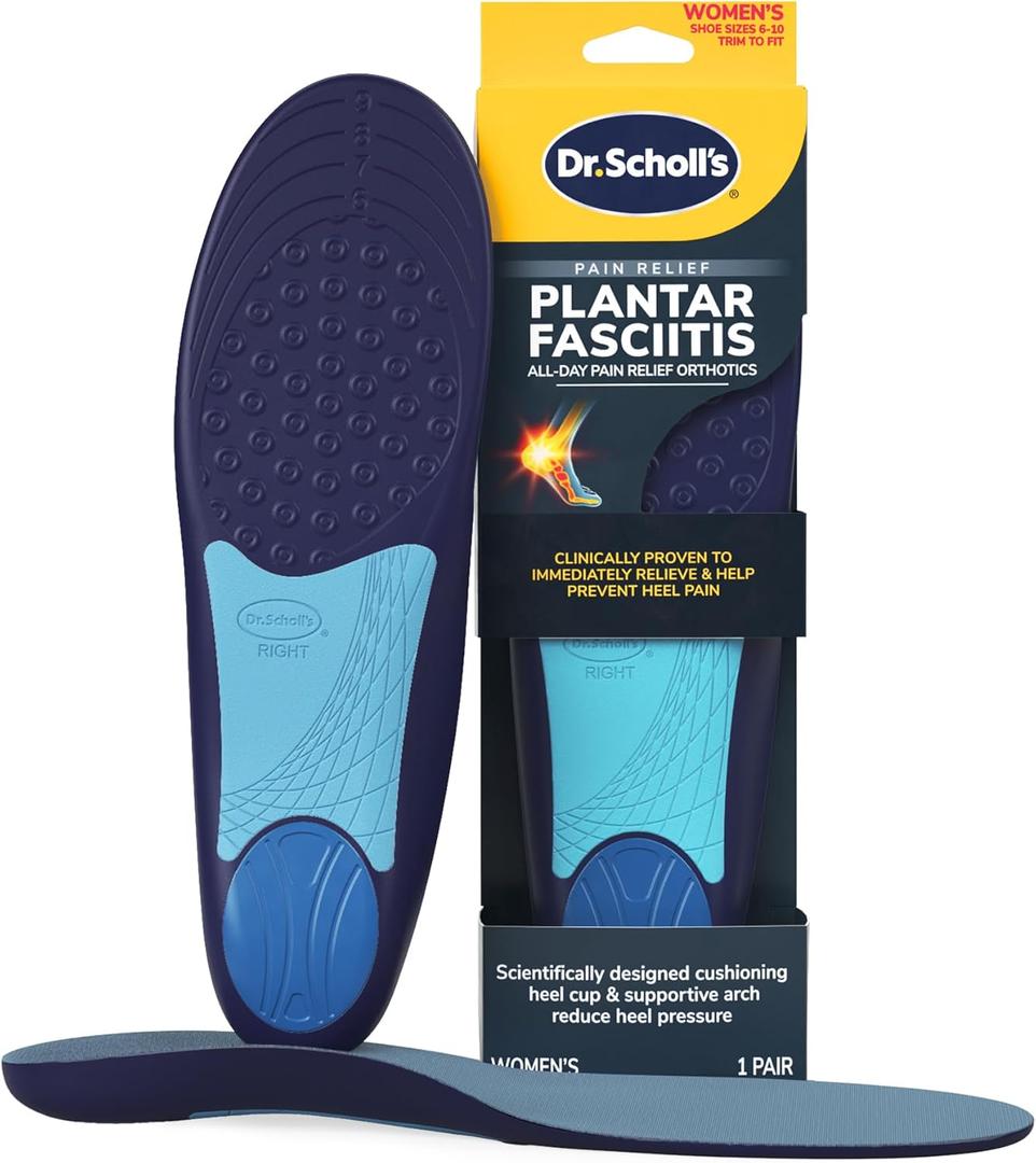 Dr. Scholls Plantar Fasciitis Pain Relief Orthotic Insoles, Immediately Relieves Pain: Heel, Spurs, Arch Support, Distributes Foot Pressure, 1 Pair
