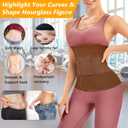 AOSBOEI Waist Trainer for Women Workout Waist Cincher Trimmer Underbust Corset Tummy Control Hourglass Body Shapewear (Black)