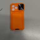 SSLOTSCASE for iPhone 17 Pro Case with Card Holder & Camera Stand & Kickstand & Slide Camera Lens Cover & Wallet, Military-Grade Heavy Duty Men Women Phone Case Cover for iPhone 17 Pro 6.3'', Orange