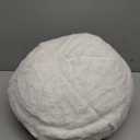 Uvvyui Ivory Ball Pillow, 11.8" Cute Round Throw Pillow Faux Rabbit Fur Room Decorative Throw Pillow, Ball Shaped Pillow Plush Cushion for Couch, Sofa, Bedroom