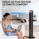 42” Tower Fan for Home Bedroom, WiFi, 25dB Ultra-Quiet, Black