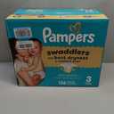 Pampers Swaddlers Diapers, Size 3 (13-26 lbs), 136 Count, Absorbent, Keeps Baby Dry and Comfortable, Skin Safe Disposable Baby Diaper 